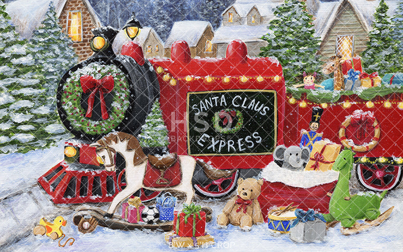 Santa Claus Express - HSD Photography Backdrops