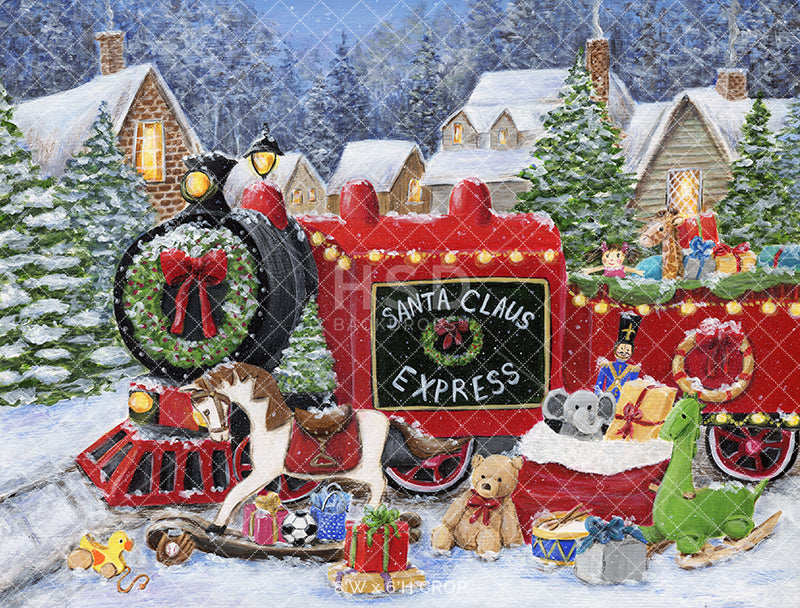 Santa Claus Express - HSD Photography Backdrops