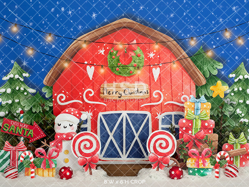 Colorful Tree Farm Barn - HSD Photography Backdrops