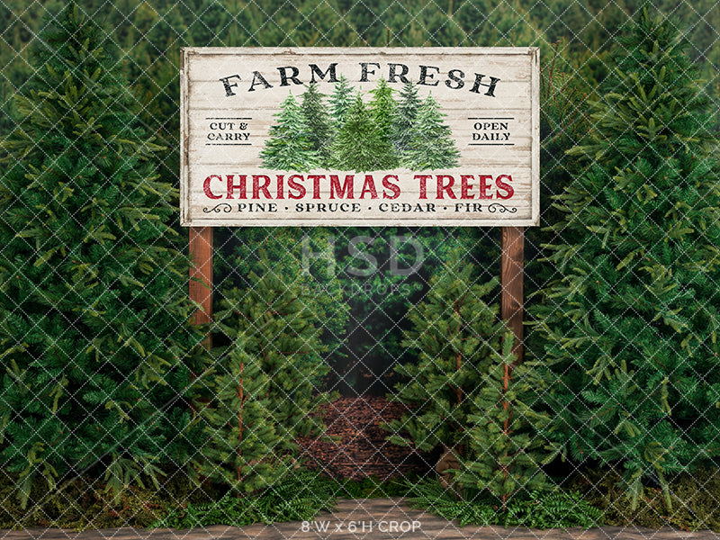 Farm Free Christmas Trees - HSD Photography Backdrops