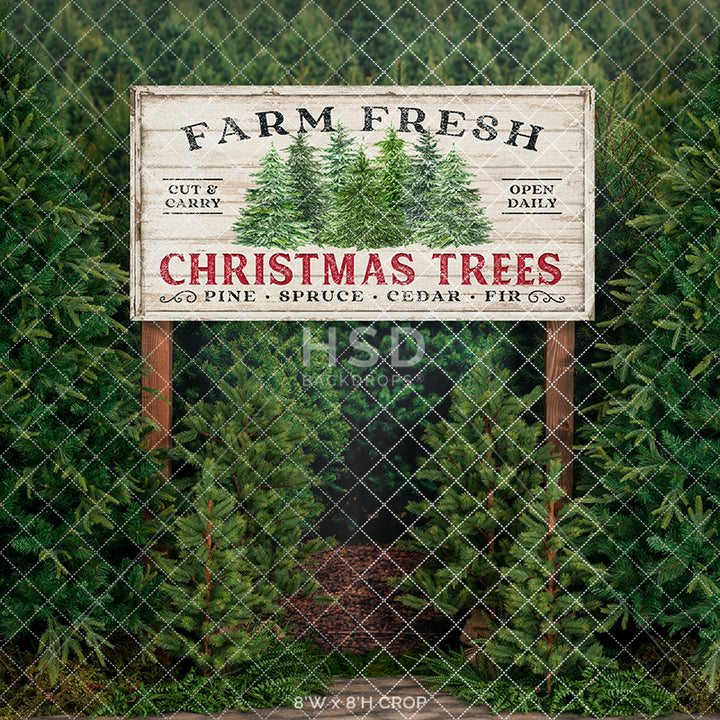 Farm Free Christmas Trees - HSD Photography Backdrops