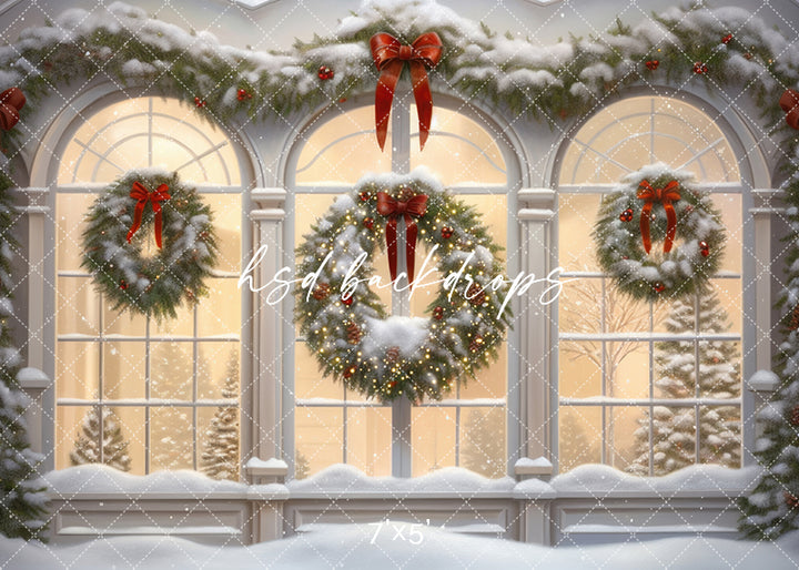 Arched Winter Windows - HSD Photography Backdrops