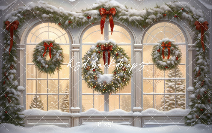 Arched Winter Windows - HSD Photography Backdrops