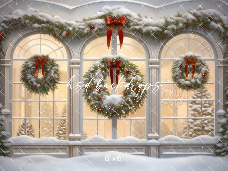 Arched Winter Windows - HSD Photography Backdrops