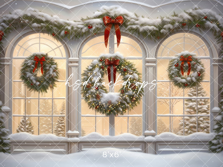 Arched Winter Windows - HSD Photography Backdrops