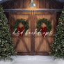 Christmas Tree Farm Barn Doors (lights) - HSD Photography Backdrops