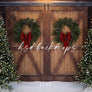 Christmas Tree Farm Barn Doors (lights) - HSD Photography Backdrops