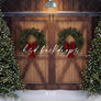 Christmas Tree Farm Barn Doors (lights) - HSD Photography Backdrops