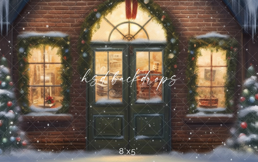 Christmas Train Station - HSD Photography Backdrops