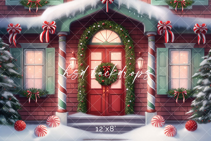 Cute Christmas Cottage - HSD Photography Backdrops