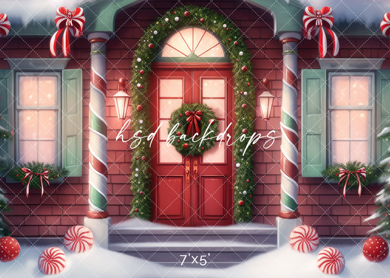 Cute Christmas Cottage - HSD Photography Backdrops