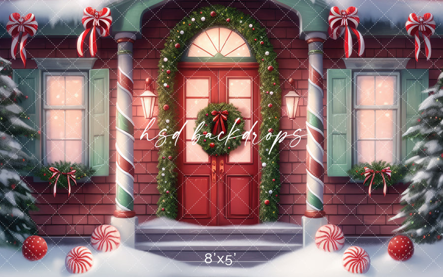 Cute Christmas Cottage - HSD Photography Backdrops