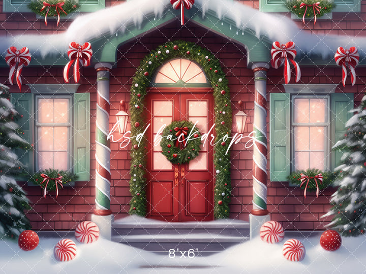 Cute Christmas Cottage - HSD Photography Backdrops