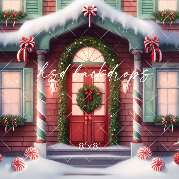 Cute Christmas Cottage - HSD Photography Backdrops