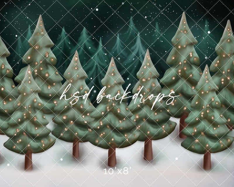 Gingerbread Trees - HSD Photography Backdrops
