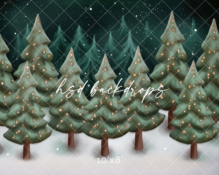 Gingerbread Trees - HSD Photography Backdrops