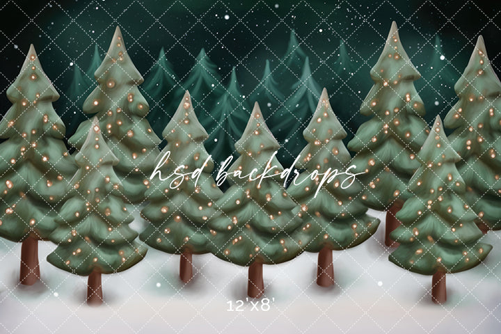 Gingerbread Trees - HSD Photography Backdrops