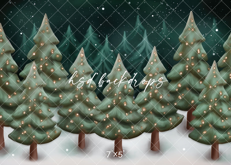 Gingerbread Trees - HSD Photography Backdrops