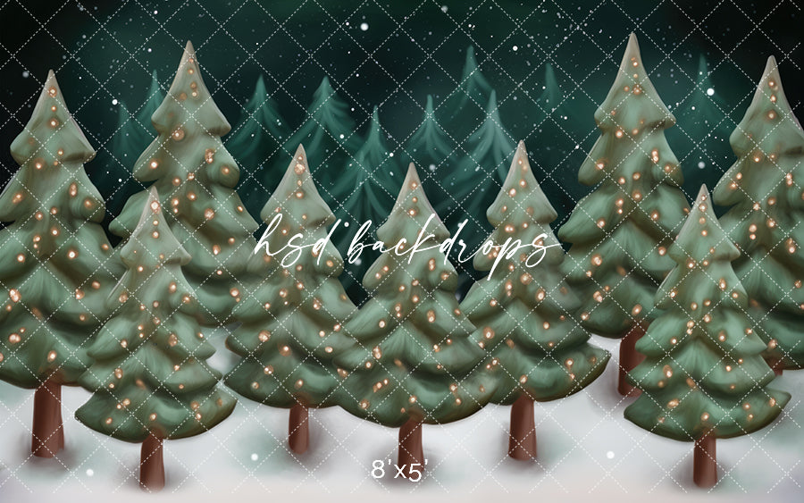 Gingerbread Trees - HSD Photography Backdrops