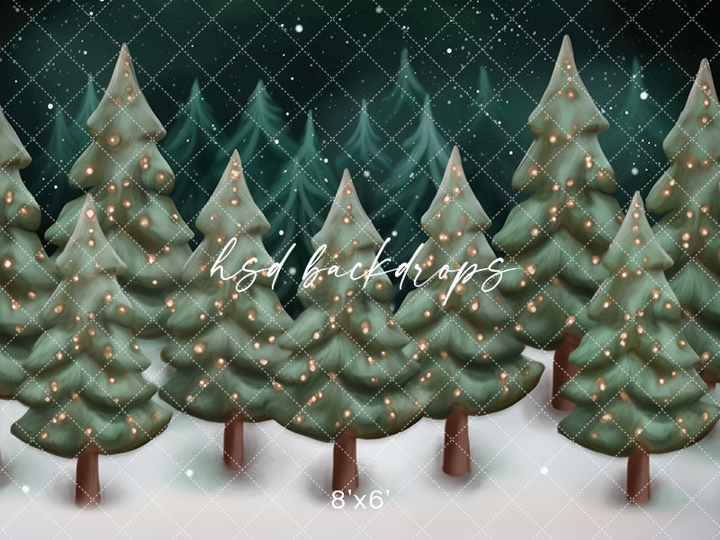 Gingerbread Trees - HSD Photography Backdrops