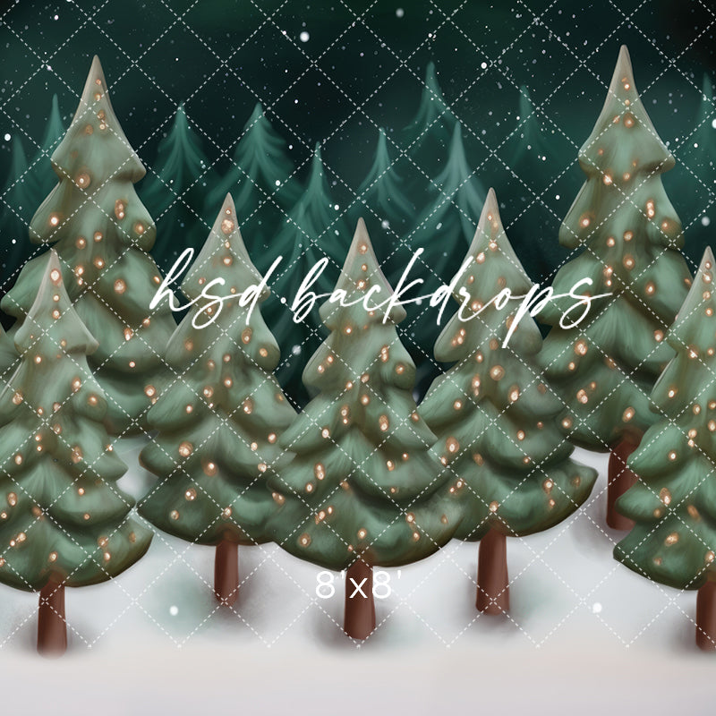 Gingerbread Trees - HSD Photography Backdrops