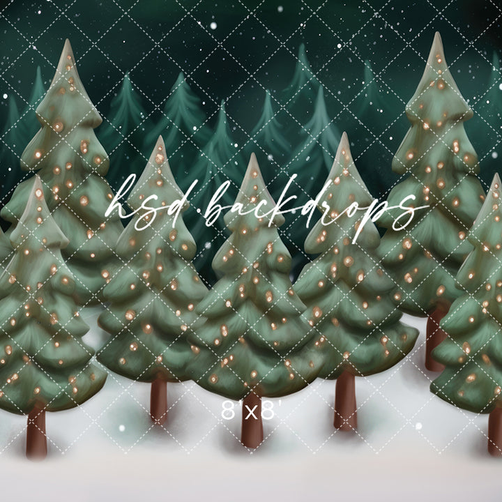 Gingerbread Trees - HSD Photography Backdrops
