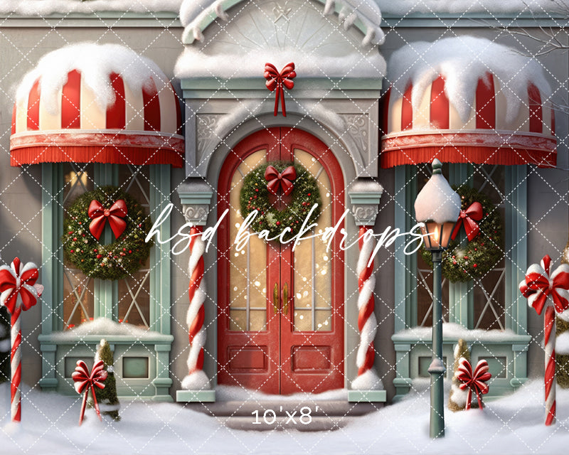 Very Merry Village Store - HSD Photography Backdrops