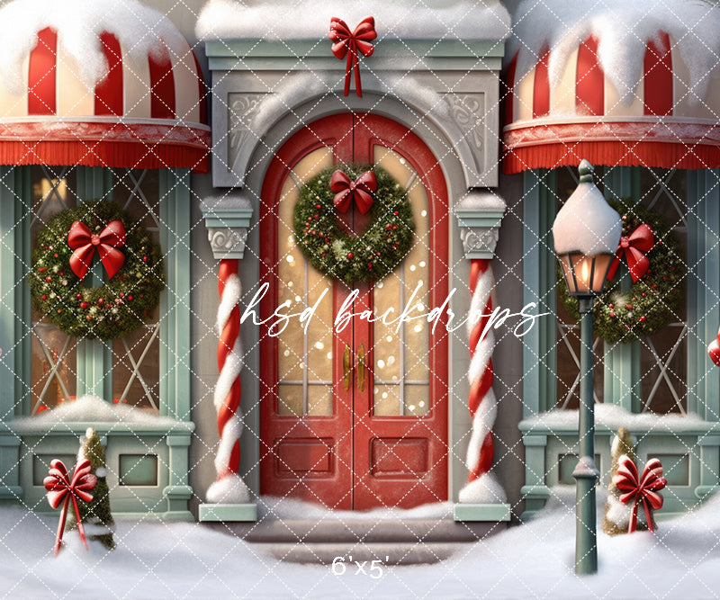 Very Merry Village Store - HSD Photography Backdrops