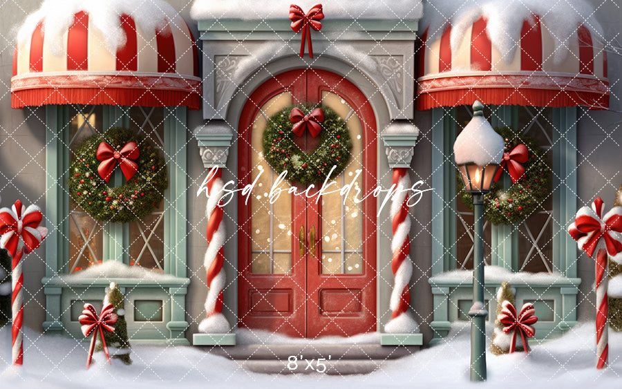 Very Merry Village Store - HSD Photography Backdrops