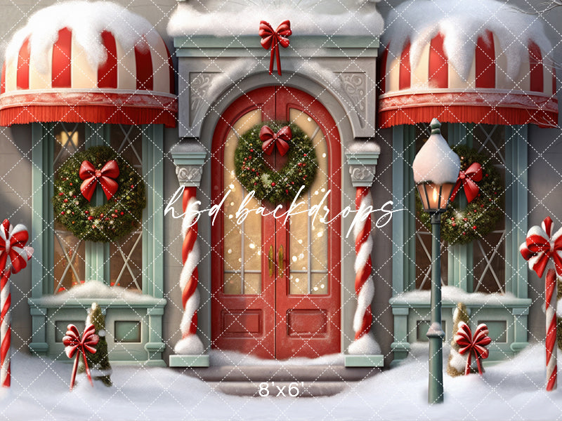 Very Merry Village Store - HSD Photography Backdrops