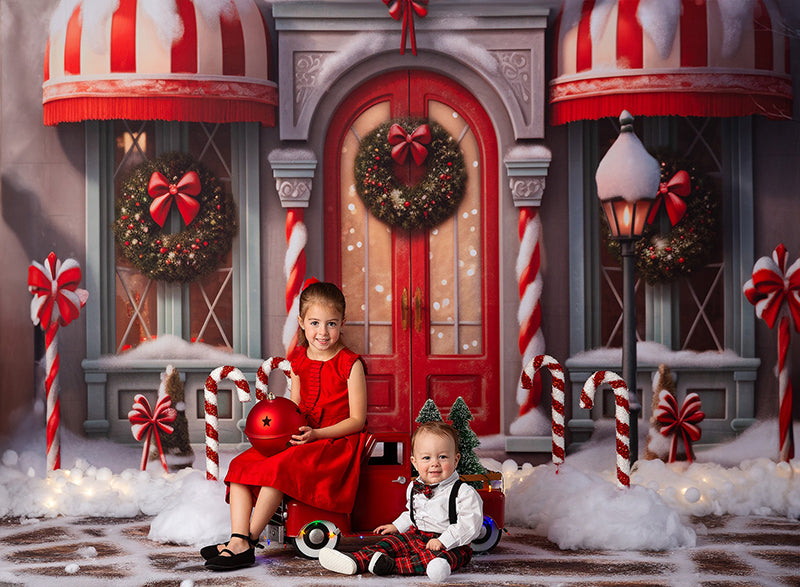 Very Merry Village Store - HSD Photography Backdrops