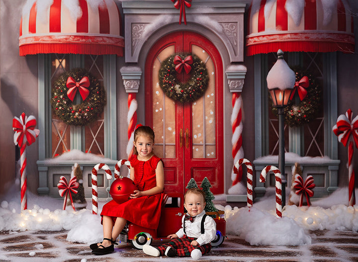 Very Merry Village Store - HSD Photography Backdrops