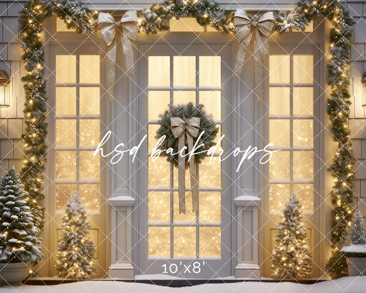 Champagne Winter Windows - HSD Photography Backdrops