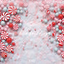 Peppermint Pathway Snow Floor Photography Rubber Backed Floor Mat