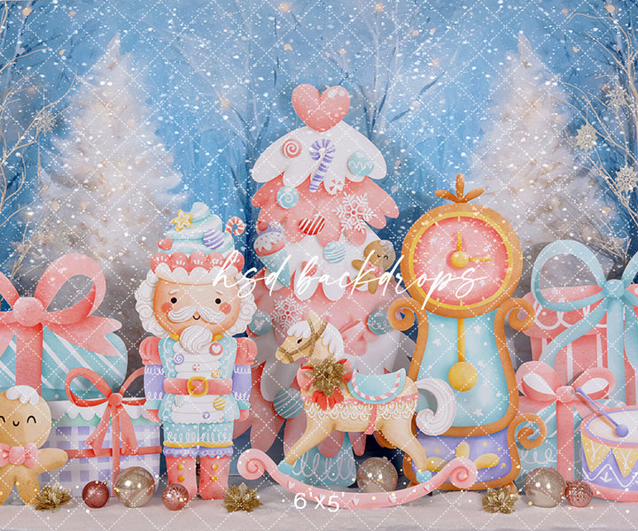 Pastel Nutcracker Christmas - HSD Photography Backdrops