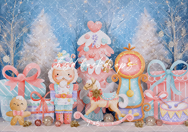 Pastel Nutcracker Christmas - HSD Photography Backdrops