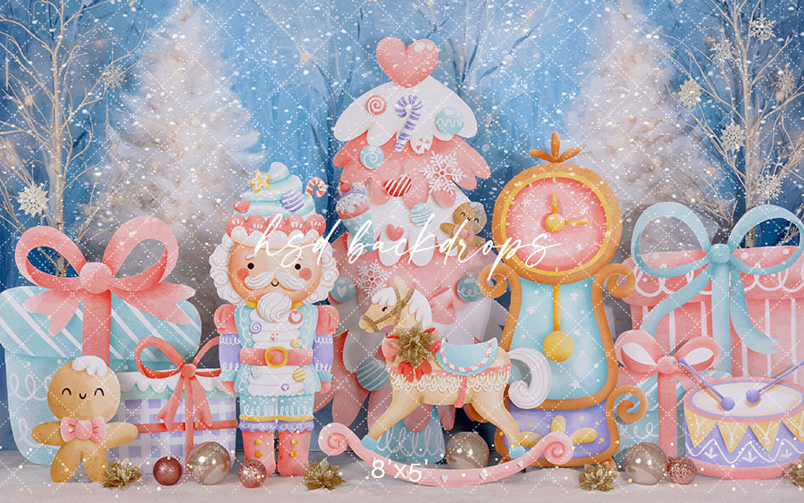 Pastel Nutcracker Christmas - HSD Photography Backdrops