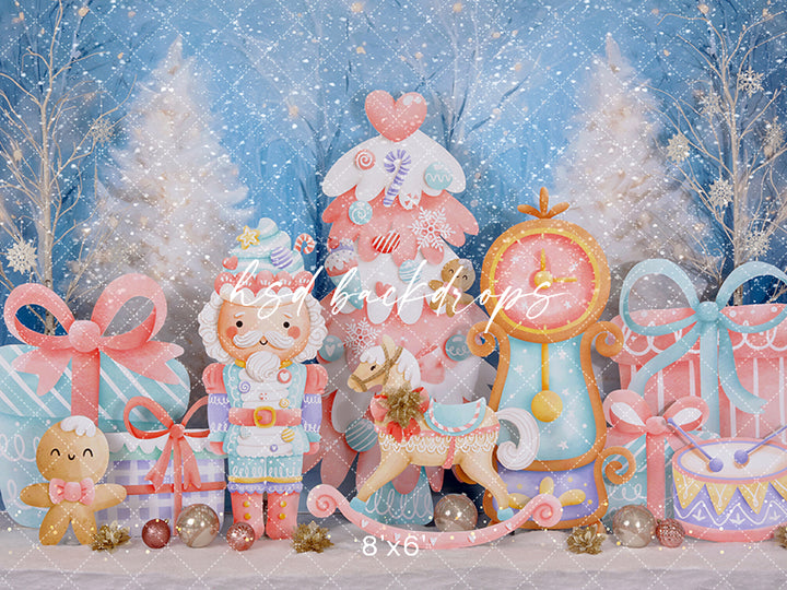 Pastel Nutcracker Christmas - HSD Photography Backdrops