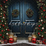 Festive Christmas Door - HSD Photography Backdrops