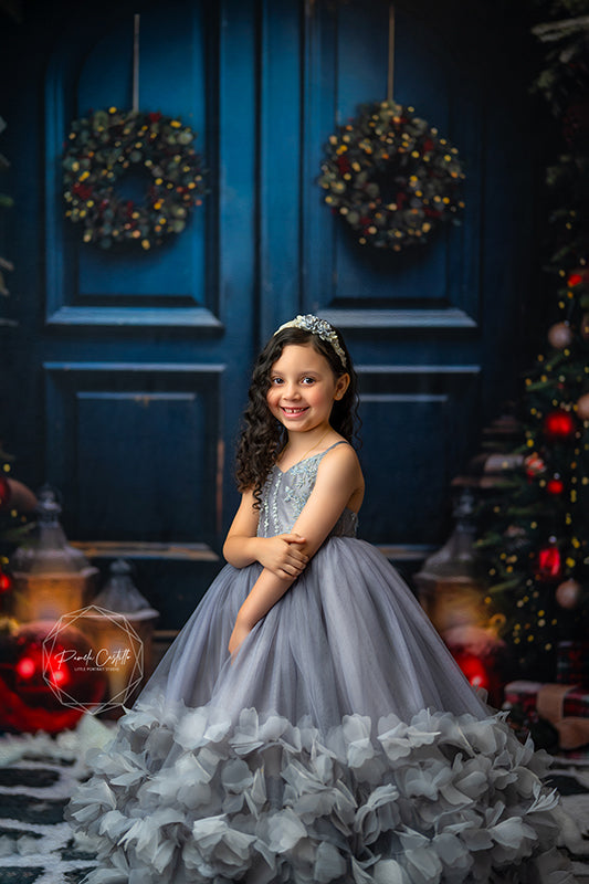 Festive Christmas Door - HSD Photography Backdrops