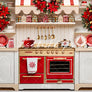 Red & White Christmas Kitchen - HSD Photography Backdrops
