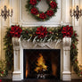 Classic Christmas Fireplace - HSD Photography Backdrops