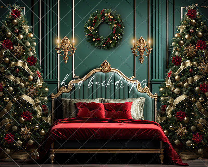 Elegant Christmas Room Headboard Backdrop for Photography – HSD ...