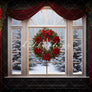 Classic Christmas Window Photo Backdrop for Holiday Portraits
