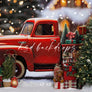 Vintage Red Christmas Truck - HSD Photography Backdrops