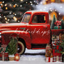Vintage Red Christmas Truck - HSD Photography Backdrops