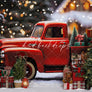 Vintage Red Christmas Truck - HSD Photography Backdrops