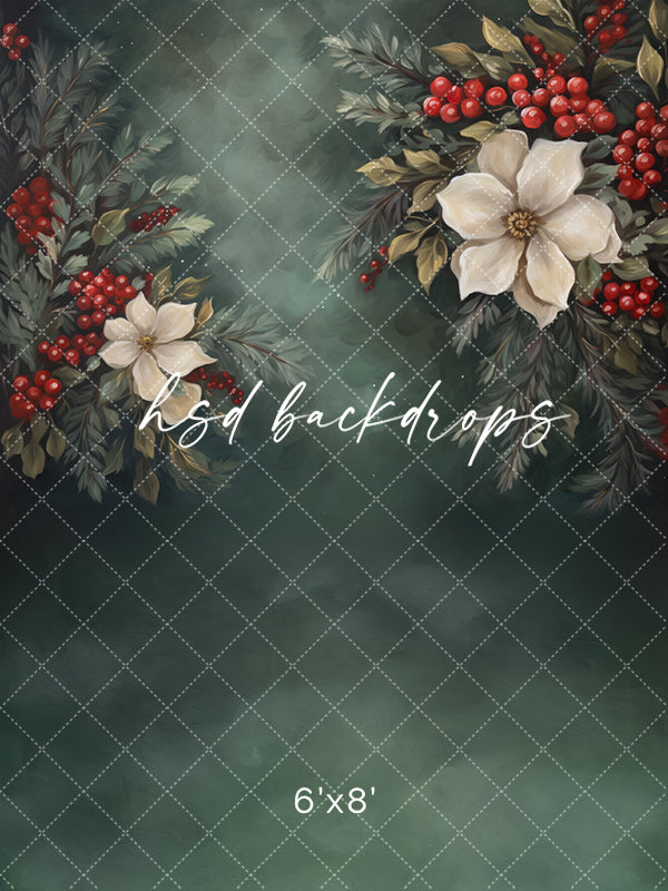 Berry Merry Blooms - HSD Photography Backdrops