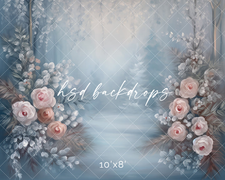 Wild Winter Roses - HSD Photography Backdrops
