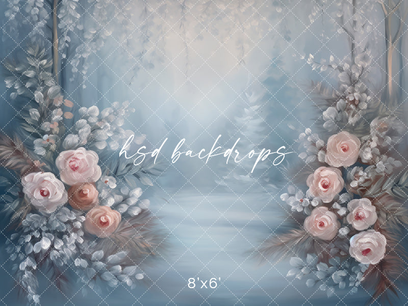 Wild Winter Roses - HSD Photography Backdrops